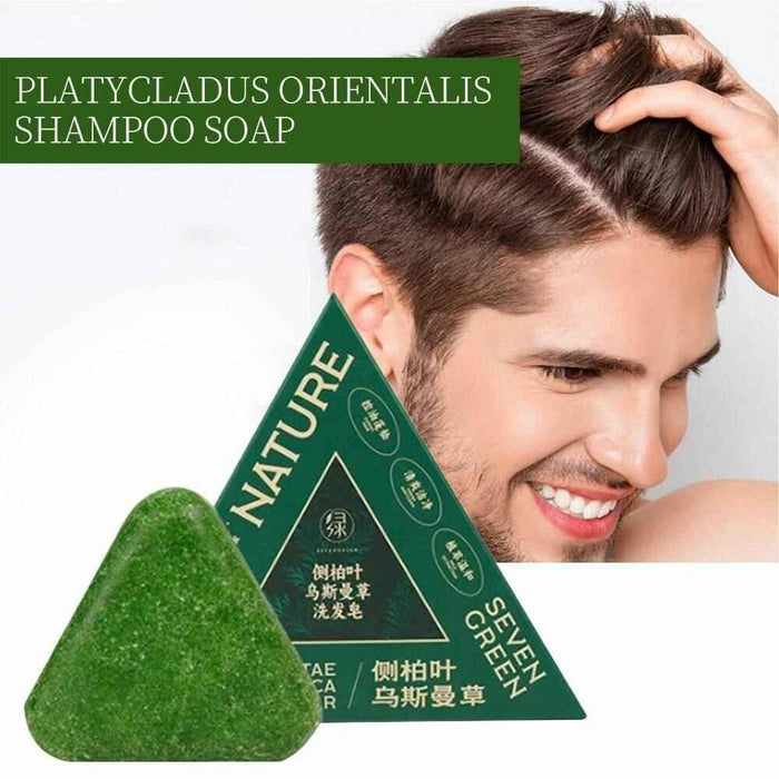 Seven Green Shampoo Bar - Nature Triangle Hair Care - Shampoo Bar - Nature Seven -- United Arab Emirates -- Pinky Cosmetics