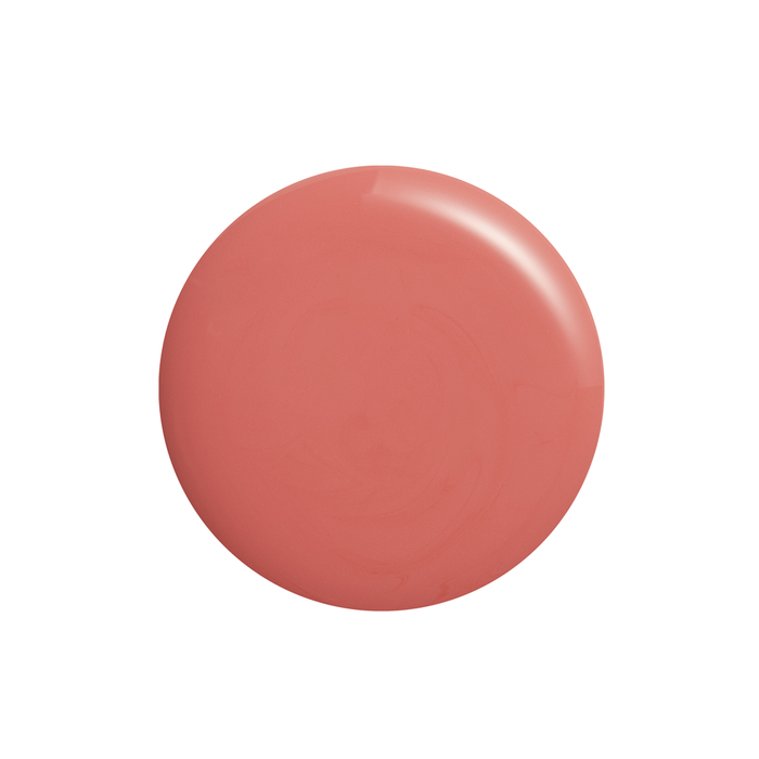 Sixth Fix dark salmon pink nail polish color swatch