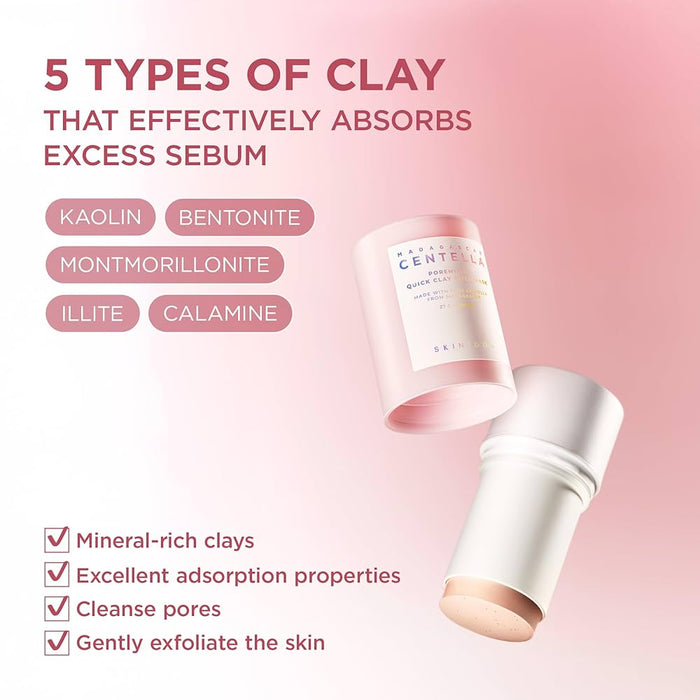 SKIN1004 Madagascar Centella Poremizing Quick Clay Stick Mask 27g. SKIN1004 قناع مدغشقر كينتيلا البوراميزي السريع - Princess Cosmetics Qatar