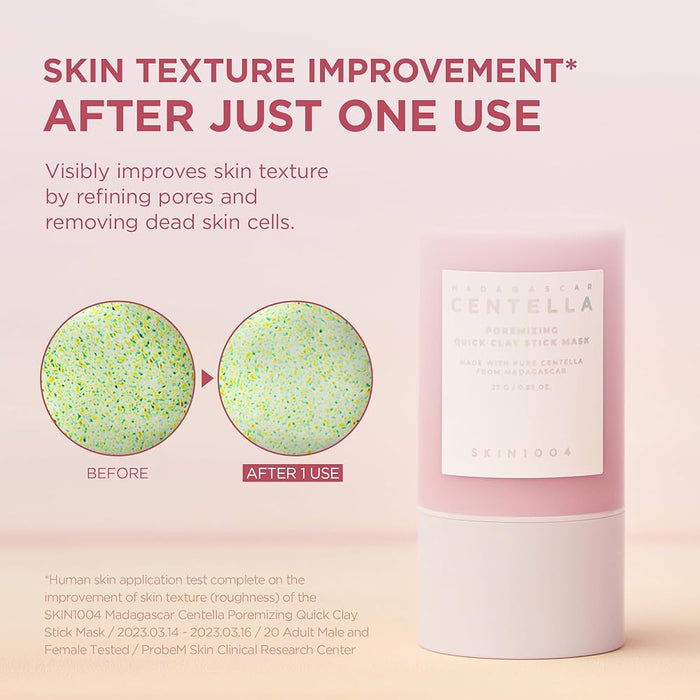 SKIN1004 Madagascar Centella Poremizing Quick Clay Stick Mask 27g. SKIN1004 قناع مدغشقر كينتيلا البوراميزي السريع - Princess Cosmetics Qatar