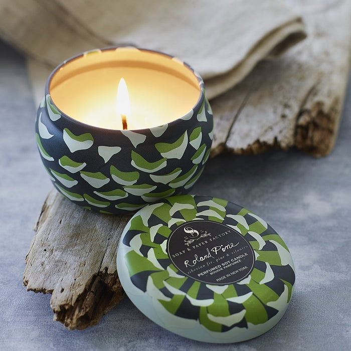 Soap & Paper Factory Roland Pine Small Tin Soy Candle