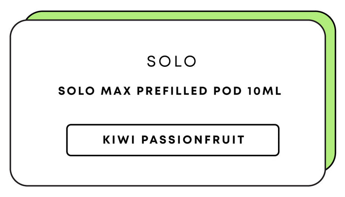 Solo Max Prefill 10mL Pod | Kiwifruit Passionfruit-Image 1