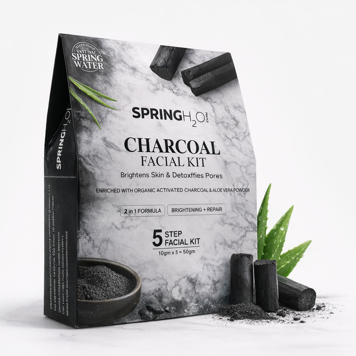 Spring H2O Complete D-Tan & Charcoal Facial Combo Pack with D-Tan Mask