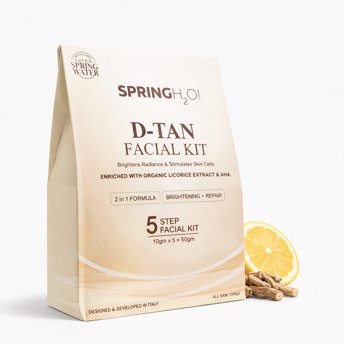 Spring H2O Complete D-Tan & Charcoal Facial Combo Pack with D-Tan Mask