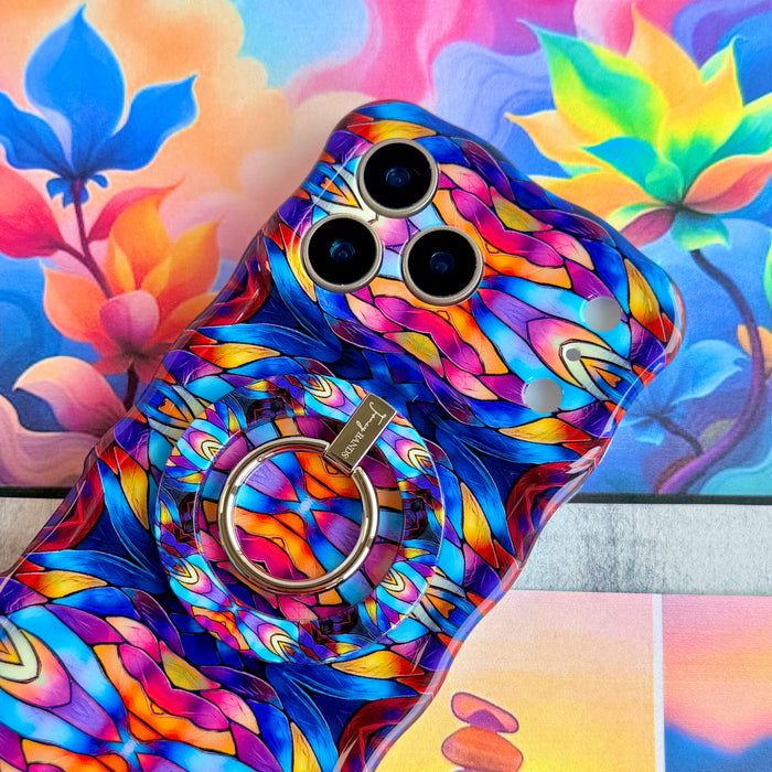 Stained Glass Dreams Hold It Fancy MagSafe Grip Ring