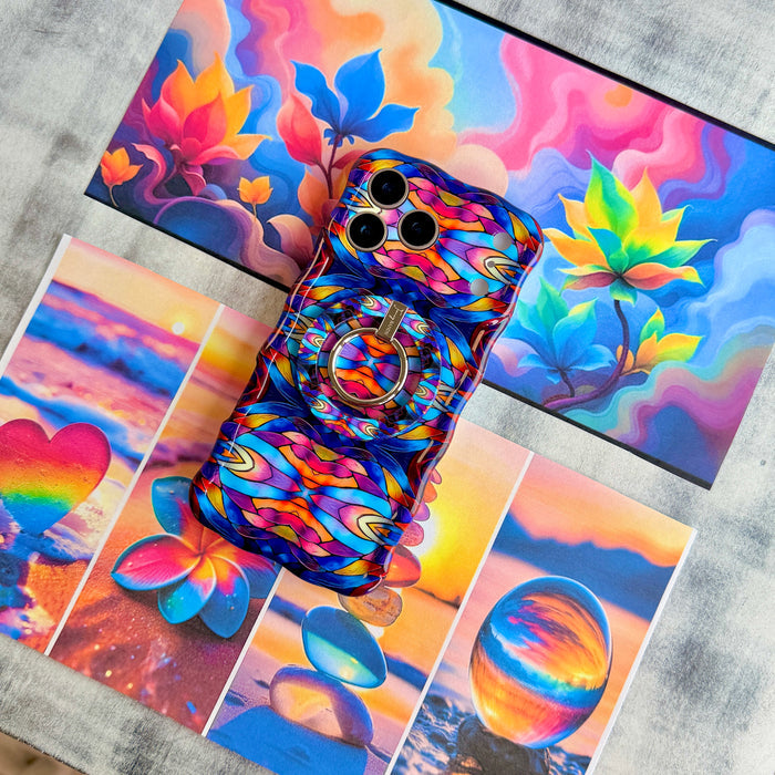 Stained Glass Dreams Hold It Fancy MagSafe Grip Ring