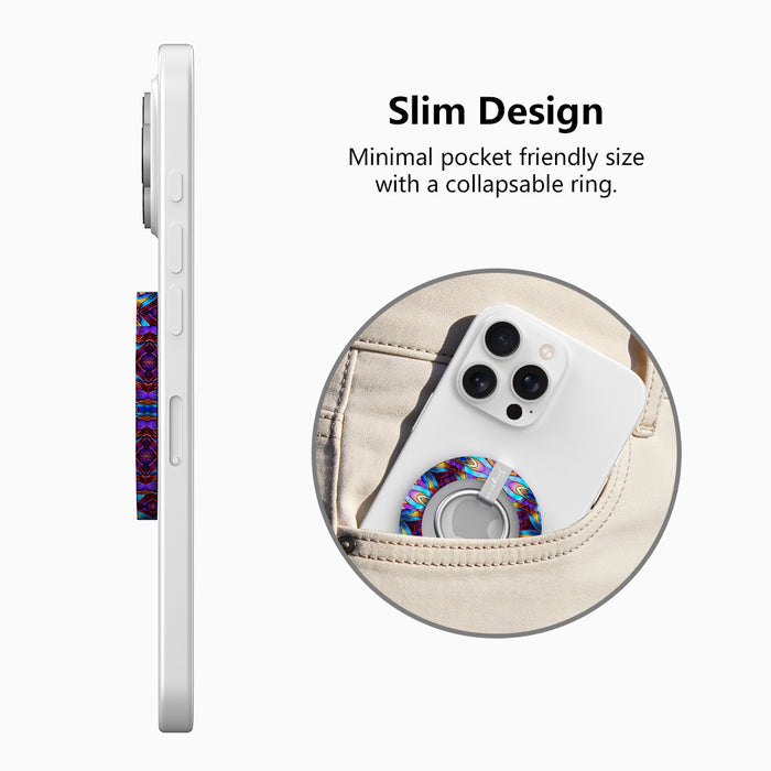 Stained Glass Dreams Hold It Fancy MagSafe Grip Ring