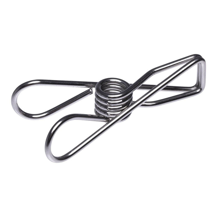 Close up of a single Ever Eco stainless steel clothes peg.