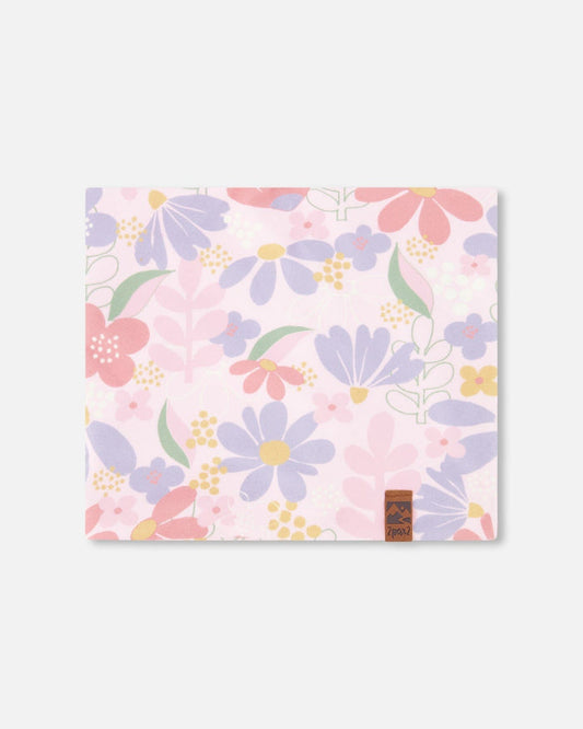 Stretch Jersey Neck Tube Pink Flower Print-0