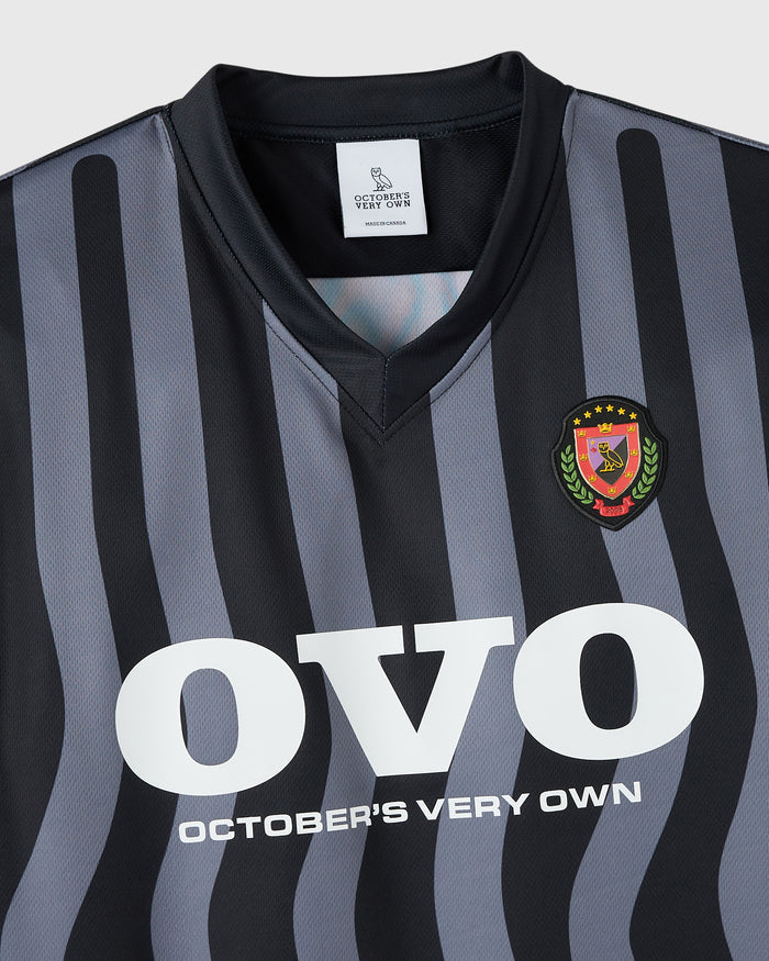 Stripe Soccer Jersey - Black