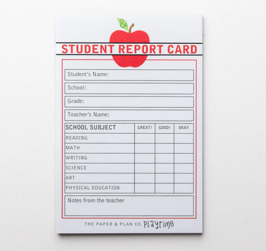 Student Report Card Kids Playtime Pad®