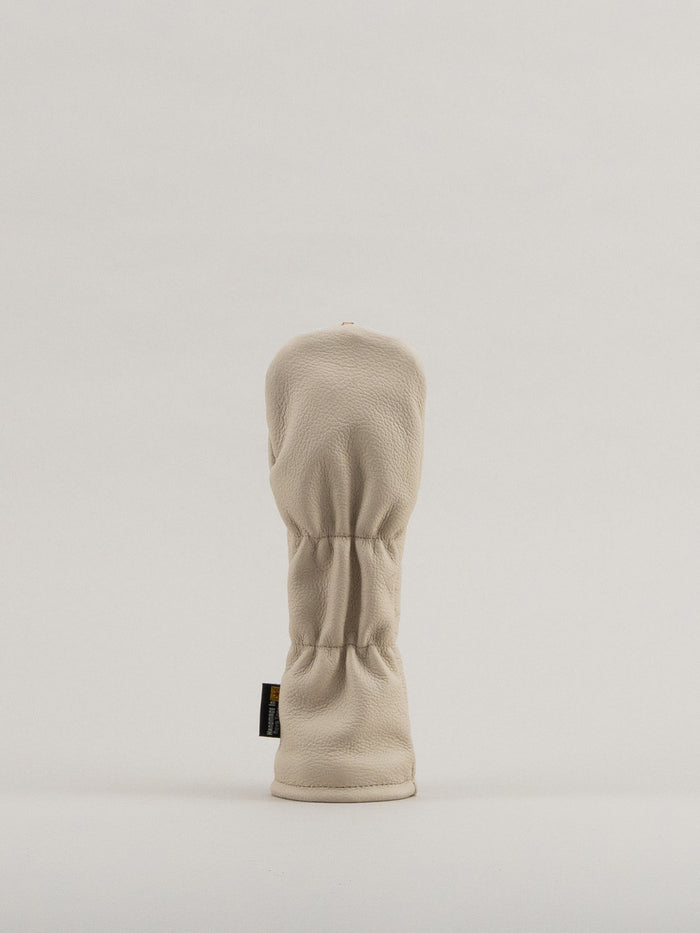 Reverse of Leather Golf headcover resembling a surfboard