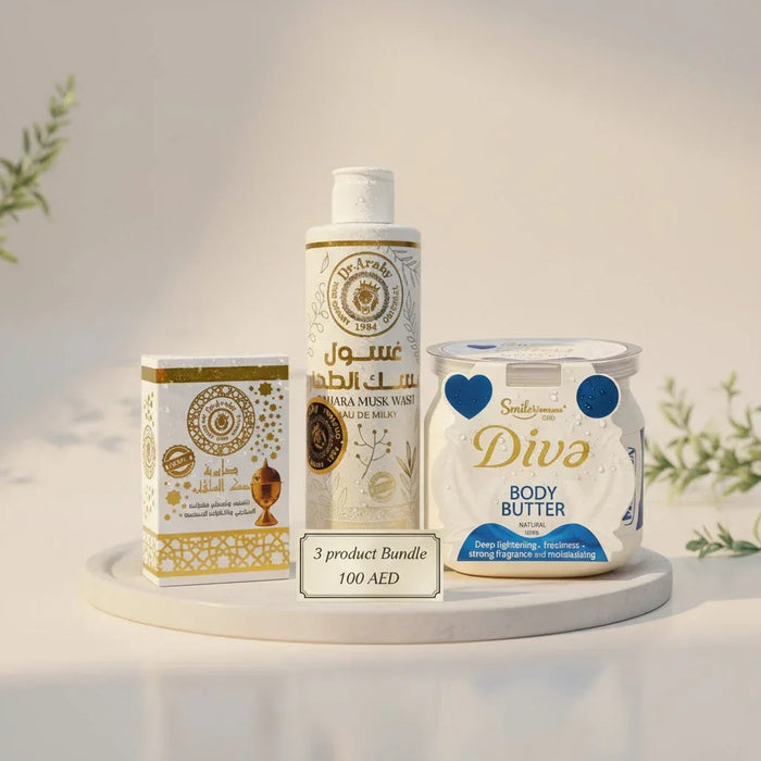 Tahara Musk Wash Set + Diva Body Butter - offer set - Dr.Araby -- United Arab Emirates -- Pinky Cosmetics