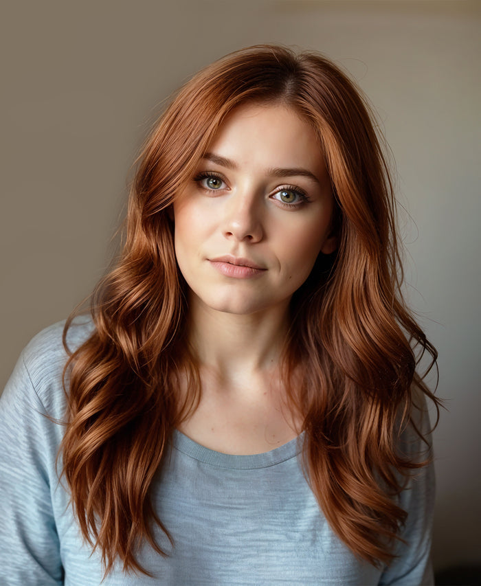 tape-in hair extensions pumpkin spice.