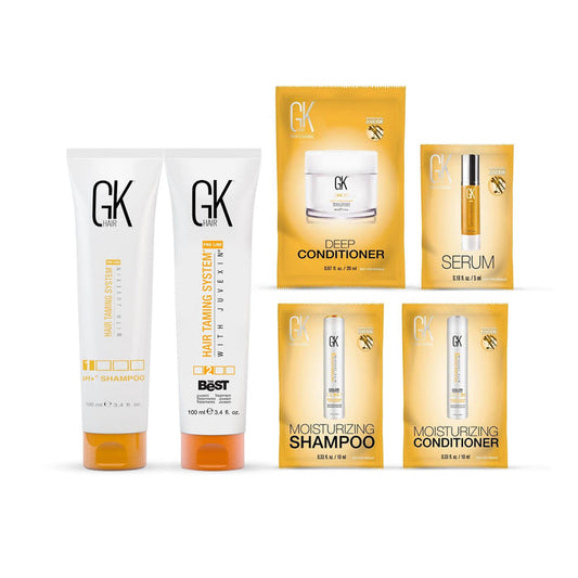 The Best Hair Professional Kit Sample: 100 ml pH+ Shampoo and The Best, Deep Conditioner, Serum, shampoo, conditioner sachets