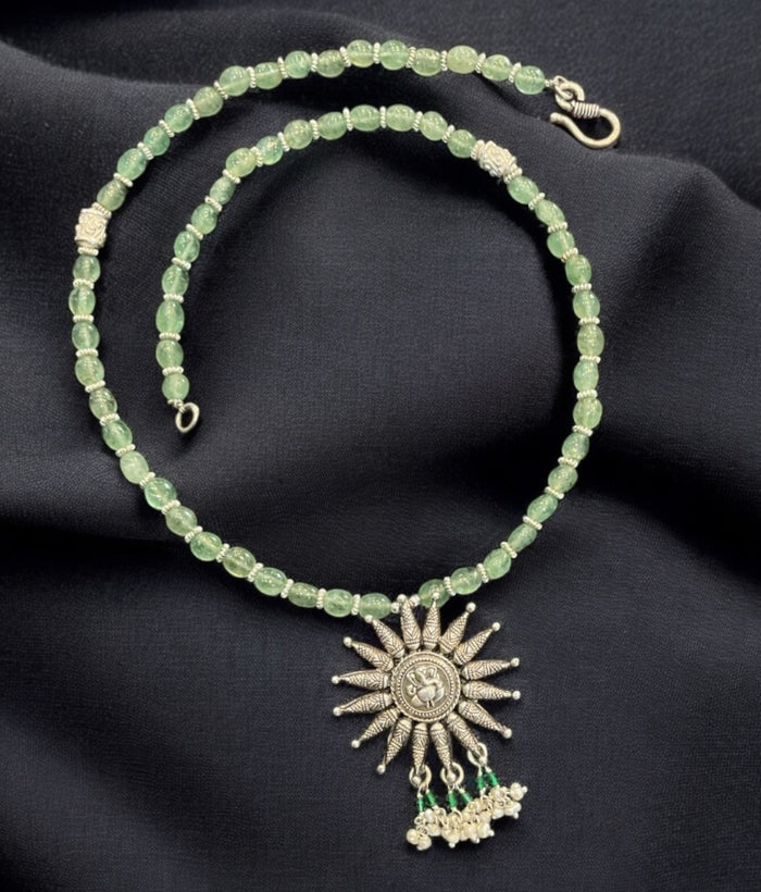 The Gaurik Silver Onyx Necklace
