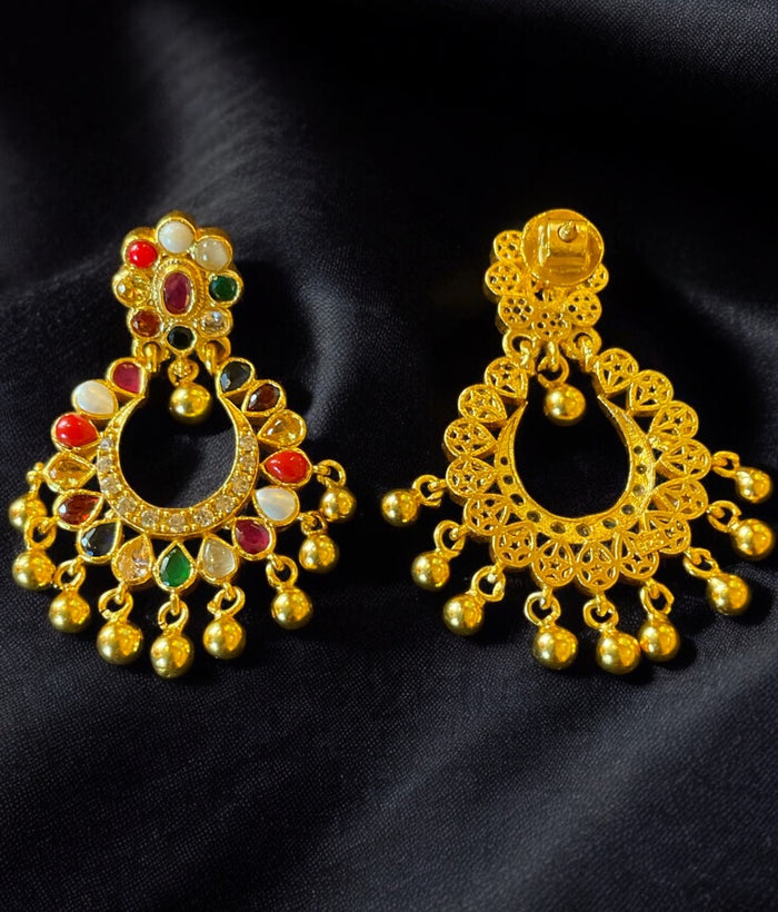 The Meghana Silver Navaratna Chand Bali