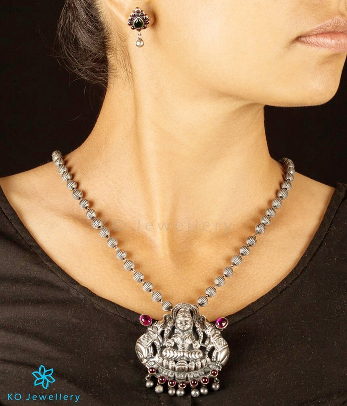 The Shrinika Silver Lakshmi Necklace