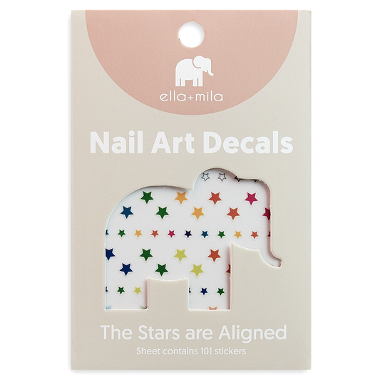 The Stars Are Aligned stars and diamonds nail art decals in packaging – ella+mila