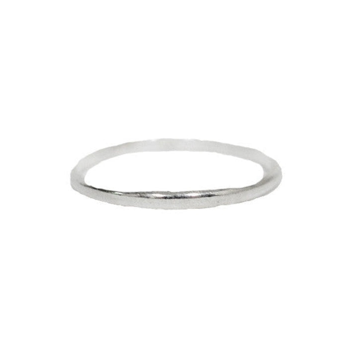 Thin Band Ring – Sterling Silver Delicate & Elegant Minimalist Jewelry front view