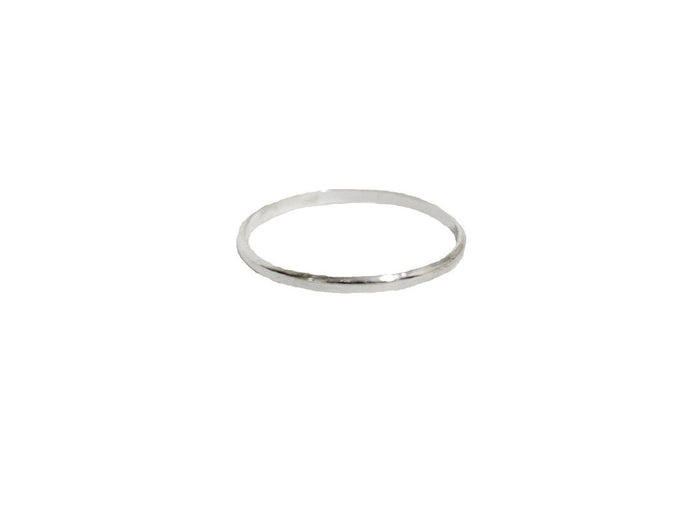 Thin Band Ring – Sterling Silver Delicate & Elegant Minimalist Jewelry front view