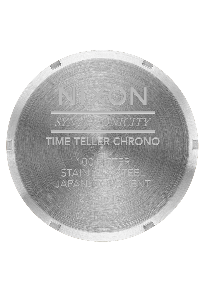 Time Teller Chrono Leather - Silver / Rose Gold / Black