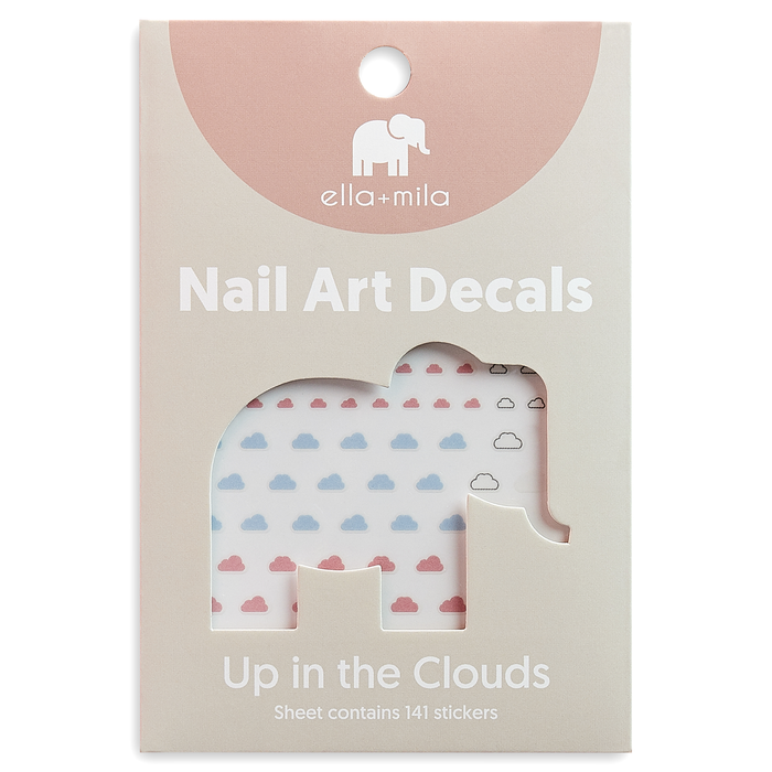 Up in the Clouds cloud nail art decals in packaging – ella+mila