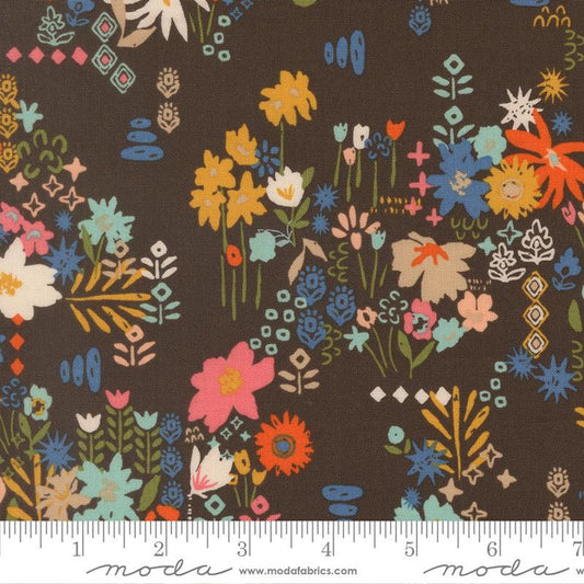 Walnut- Boho Haven Small Flowers- Fat Quarter