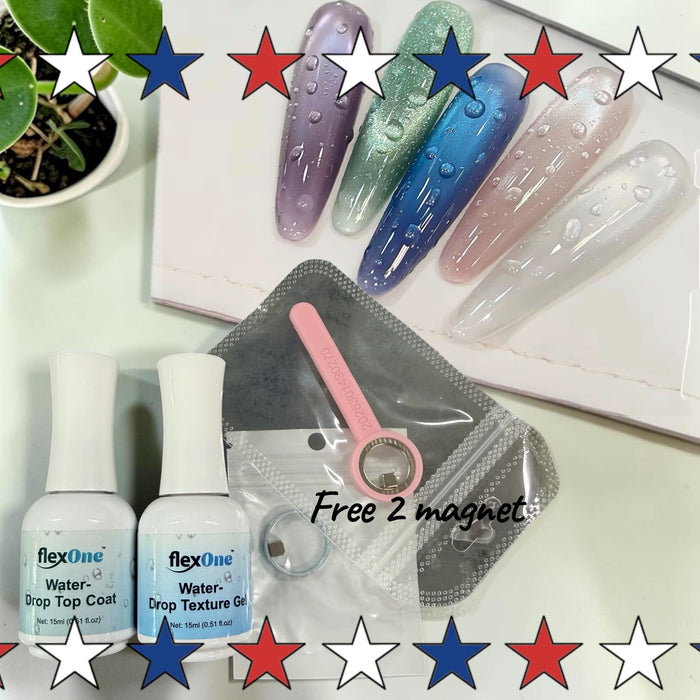 Water Drop Top Coat and Design Water-Drop Texture Gel