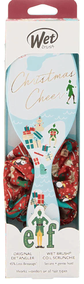 Wet Brush with Scrunchie Christmas Cheer Elf