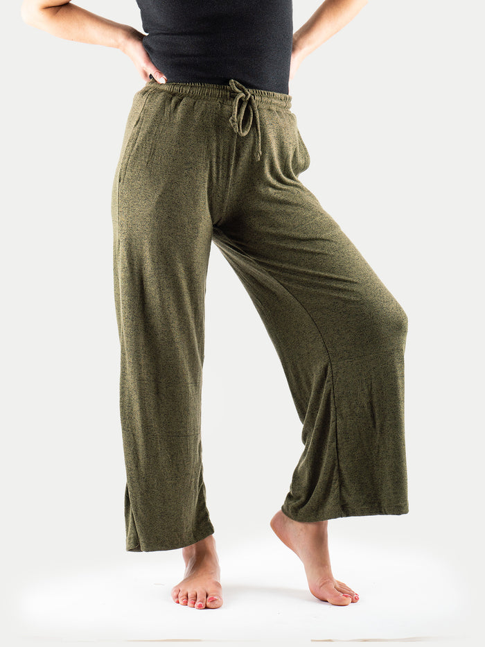 Wide Leg Rayon Lounge Pants | Sage-Image 1