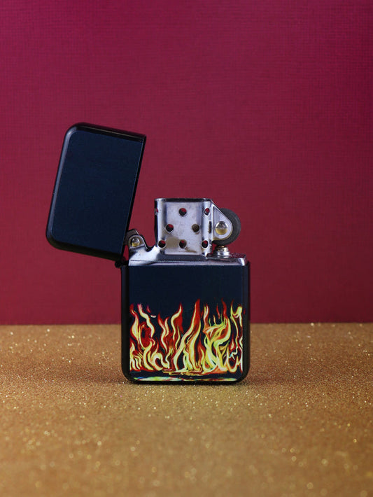 Windproof Metal Lighter Refillable | Flame-Image 1