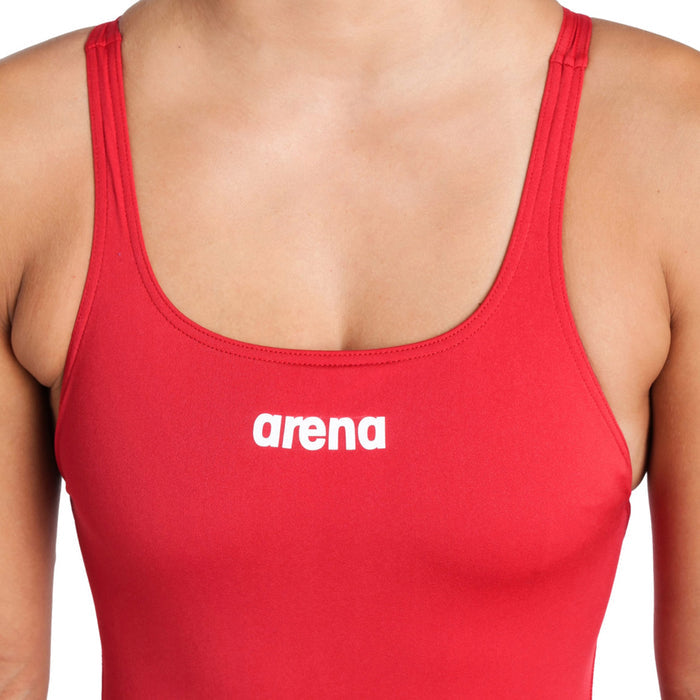 WOMEN'S TEAM SWIMSUIT SWIM PRO SOLID RED-WHITE