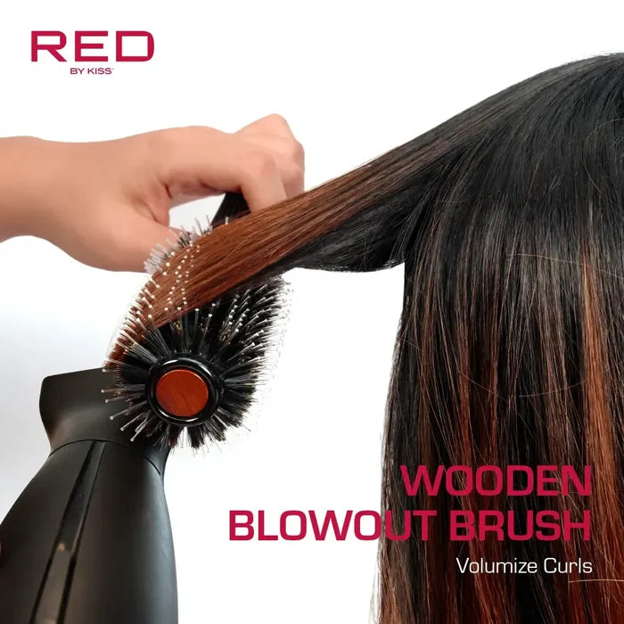 Wooden Round Blowout Brush #Hh218