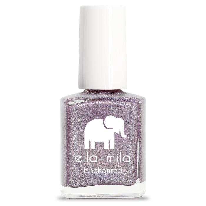 Zephyr holographic silver lilac nail polish bottle – ella+mila Enchanted