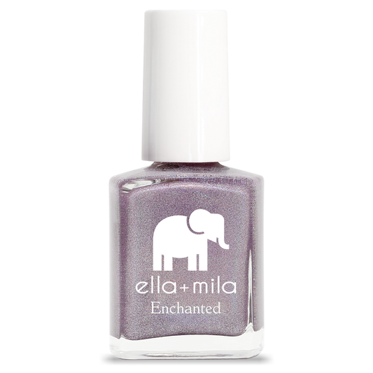 Zephyr holographic silver lilac nail polish bottle – ella+mila Enchanted
